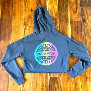 Pura Vida Live Free Crop Sweatshirt